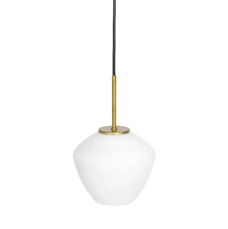 DK 1 taklampa råmässing/matt opalglas