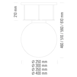 DMB 26 Bauhaus Ø40 plafond nickel/opalglas