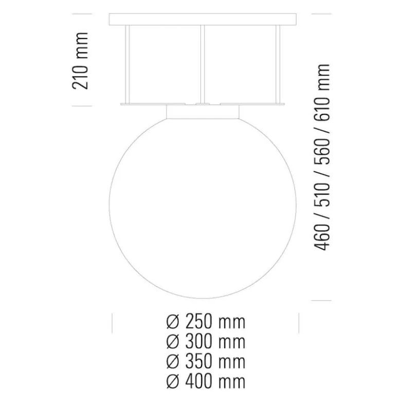 DMB 26 Bauhaus Ø40 plafond nickel/opalglas