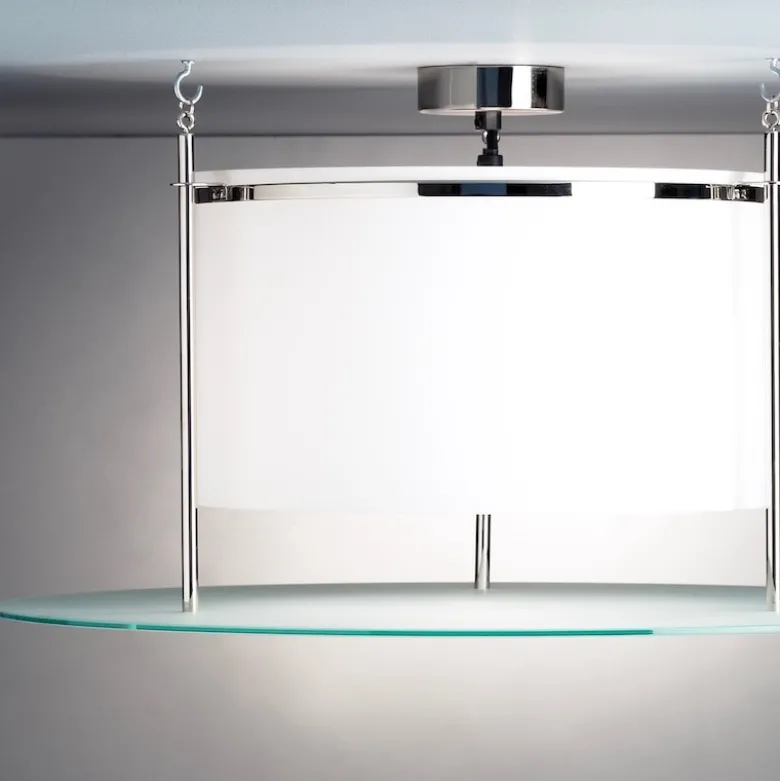 DMB 30 plafond nickel plätterad, frostat glas