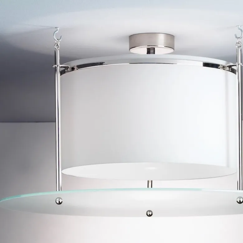 DMB 30 plafond nickel plätterad, frostat glas
