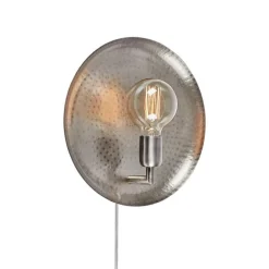 Dolium vägglampa antik silver