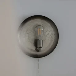 Dolium vägglampa antik silver