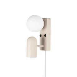 Doppio vägglampa beige/vit