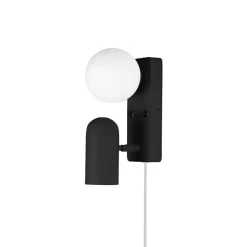 Doppio vägglampa svart/vit