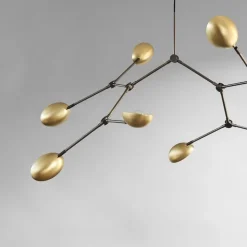 Drop chandelier taklampa brass