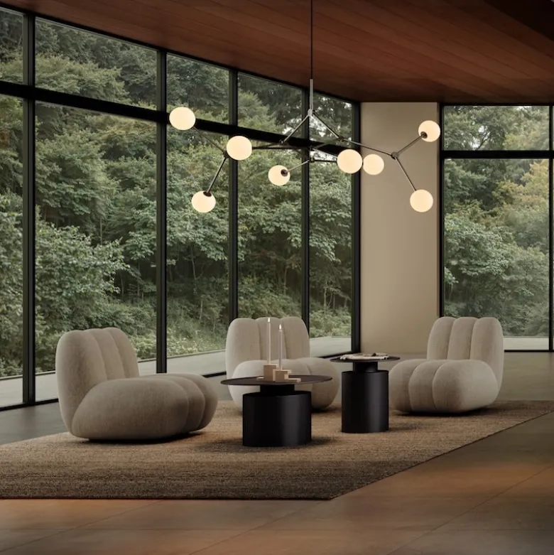 Drop chandelier taklampa Bulp Grande grey