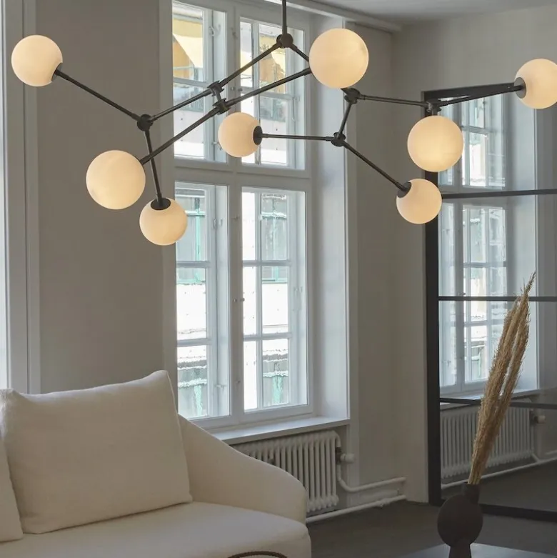 Drop chandelier taklampa Bulp grey