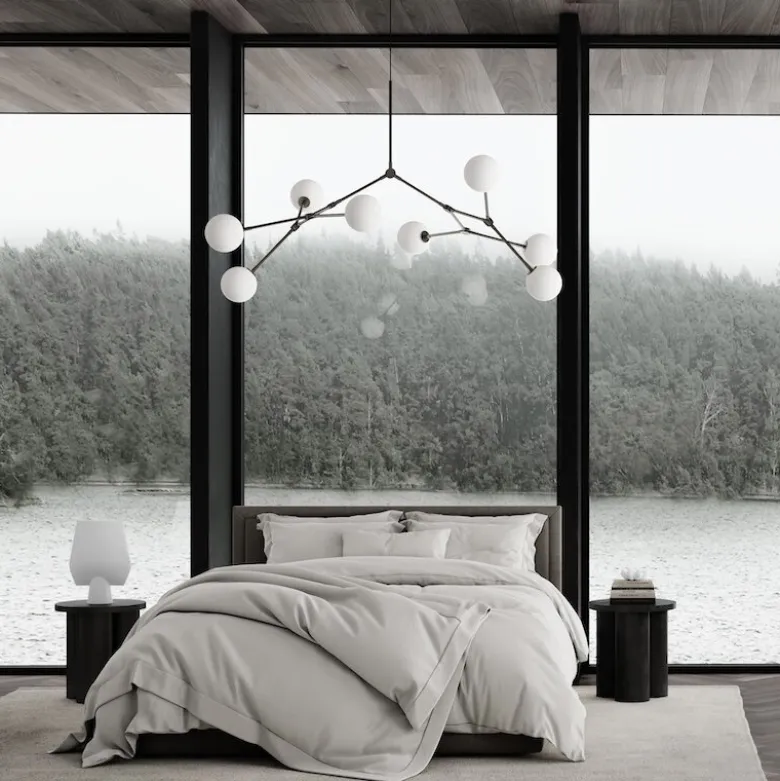 Drop chandelier taklampa Bulp grey