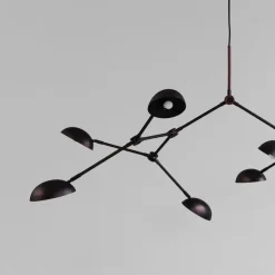 Drop chandelier taklampa burned black