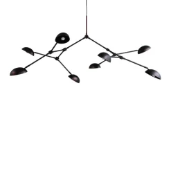 Drop chandelier taklampa burned black