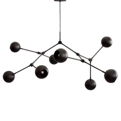 Drop chandelier taklampa Globe burned black