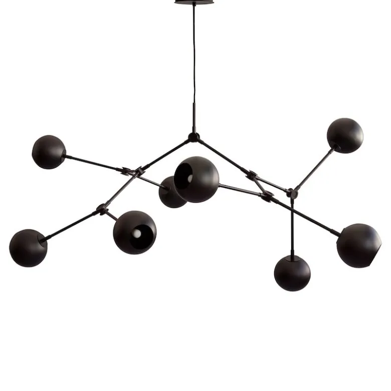 Drop chandelier taklampa Globe burned black
