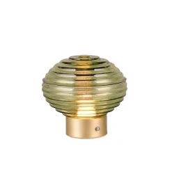 Earl portabel bordslampa mässing/grön