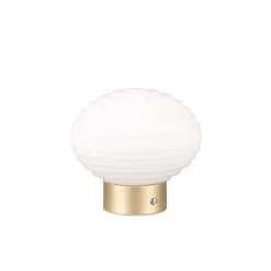 Earl portabel bordslampa mässing/vit