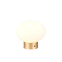 Earl portabel bordslampa mässing/vit