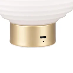 Earl portabel bordslampa mässing/vit