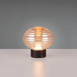 Earl portabel bordslampa svart/bärnsten