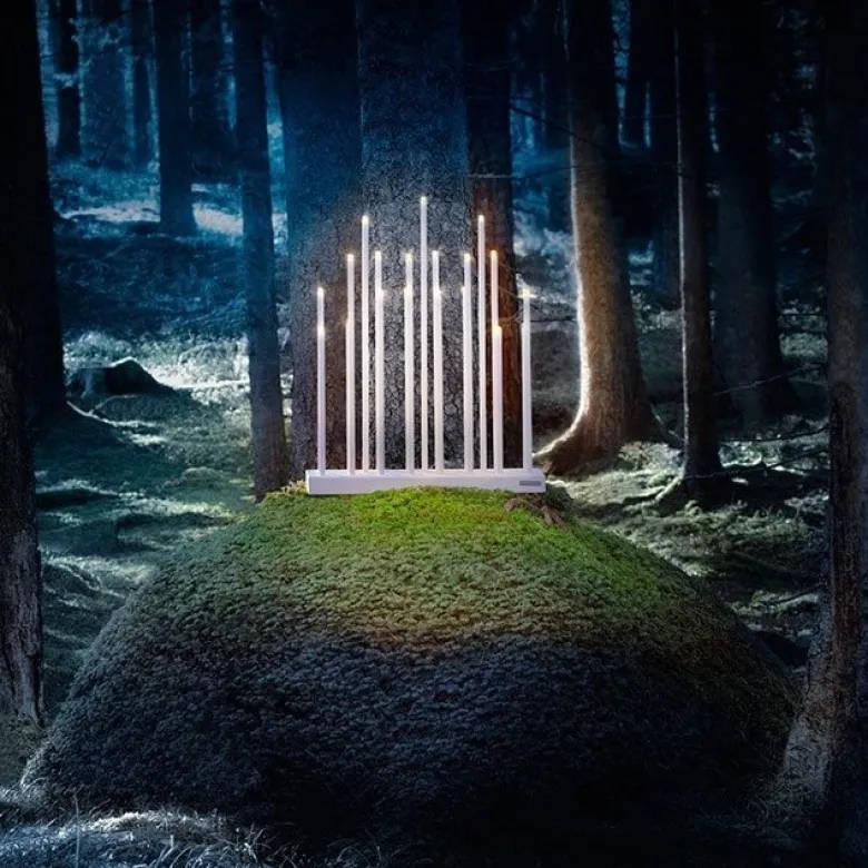 Elflugan Grande ljusstake kolsvart