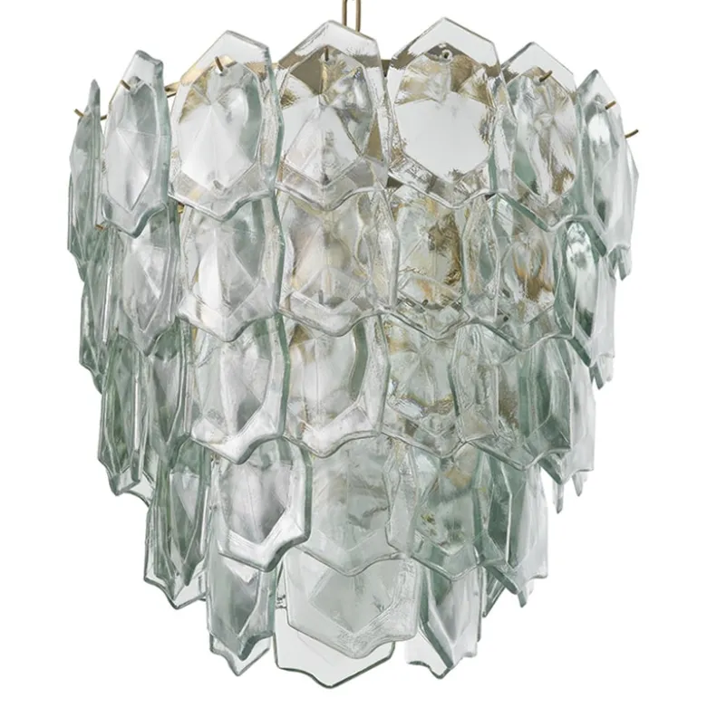 Elias Chandelier taklampa Antik mässing/klasglas