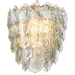 Elias Chandelier taklampa Antik mässing/klasglas