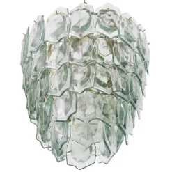 Elias Chandelier taklampa Antik mässing/klasglas