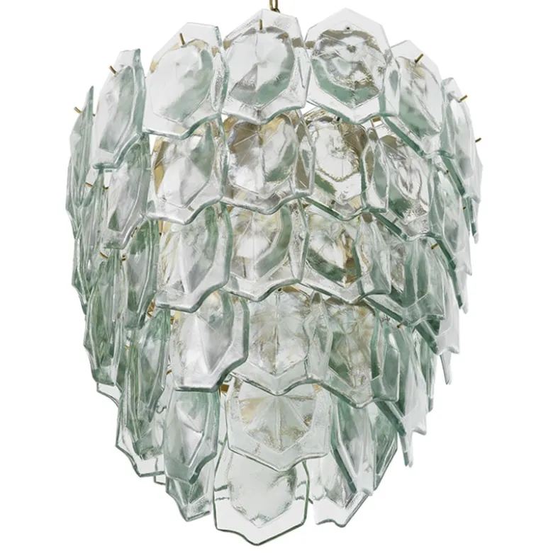 Elias Chandelier taklampa Antik mässing/klasglas
