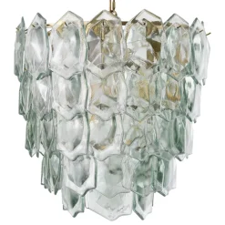 Elias Chandelier taklampa Antik mässing/klasglas