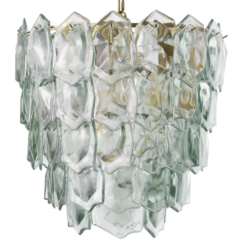 Elias Chandelier taklampa Antik mässing/klasglas