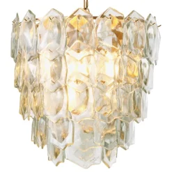 Elias Chandelier taklampa Antik mässing/klasglas