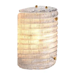 Elix Vägglampa Antik mässing/glas