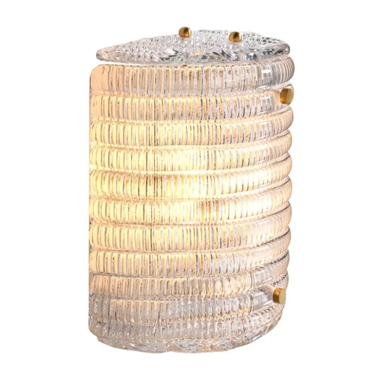 Elix Vägglampa Antik mässing/glas