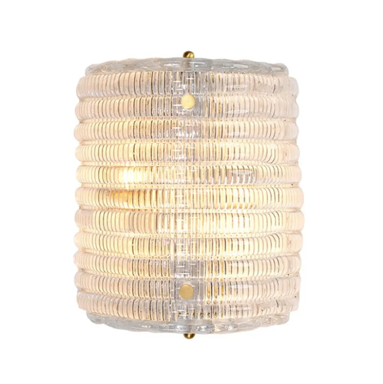 Elix Vägglampa Antik mässing/glas