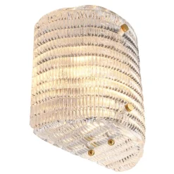 Elix Vägglampa Antik mässing/glas