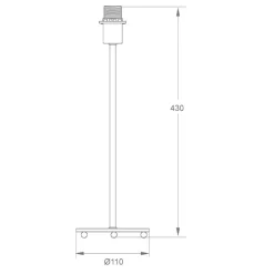 Ester lampfot silver