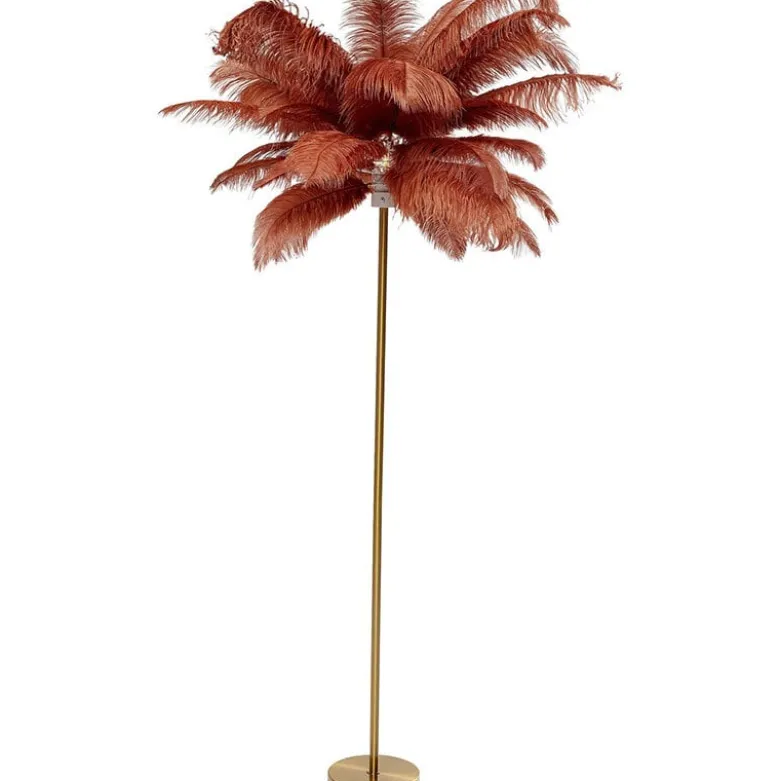 Feather Palm golvlampa roströd