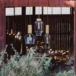 Fenomen taklampa smal råmässing/klart glas
