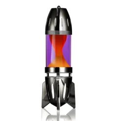 Fireflow svart lavalampa värmeljus lila med orange lava