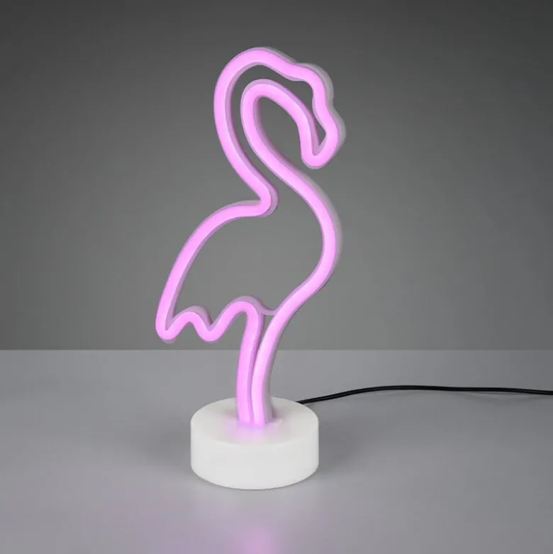 Flamingo bordslampa vit/rosa