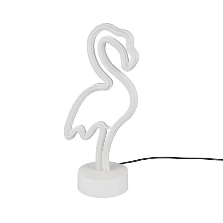 Flamingo bordslampa vit/rosa