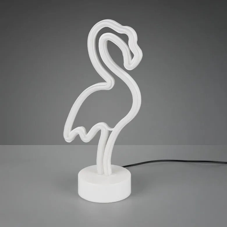 Flamingo bordslampa vit/rosa