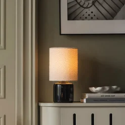 Florian 20 Bordslampa Vit bouclé/svart