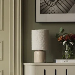 Florian 20 Bordslampa Vit bouclé/beige