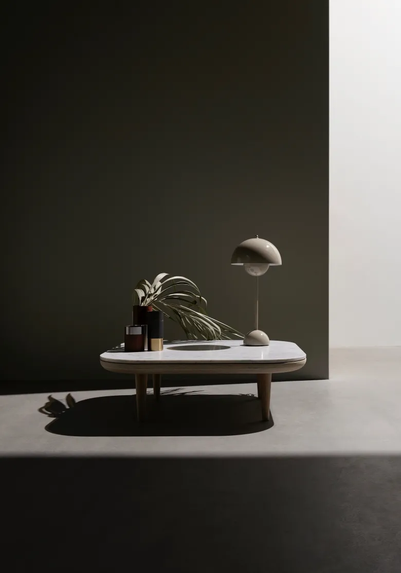 FlowerPot VP3 Bordslampa greybeige