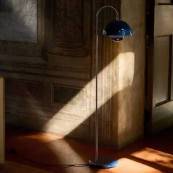 Flowerpot VP12 Golvlampa Steel Blue