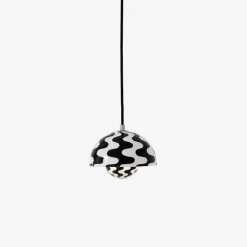 Flowerpot VP10 taklampa Black/White Pattern