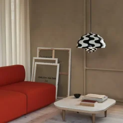 Flowerpot VP2 taklampa black/white pattern