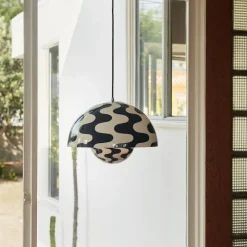 Flowerpot VP7 taklampa black/white pattern