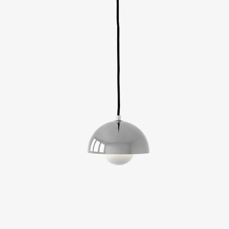 Flowerpot VP10 taklampa Chrome-plated