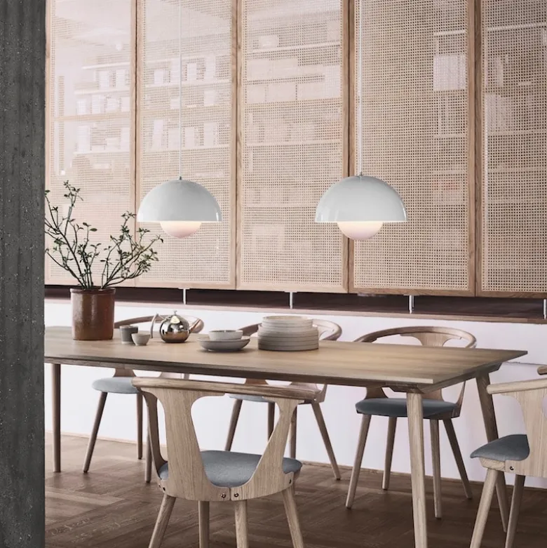 Flowerpot VP7 taklampa greybeige